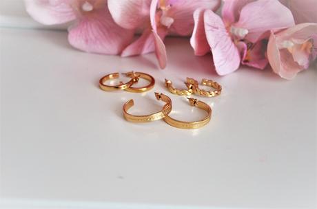 3x náušnice kruhy, 