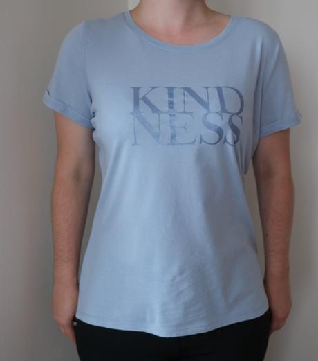Modré tričko kind ness, orsay,xl