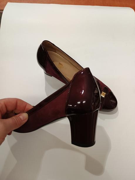 Dámske kožené lodičky 17010630 b, 36