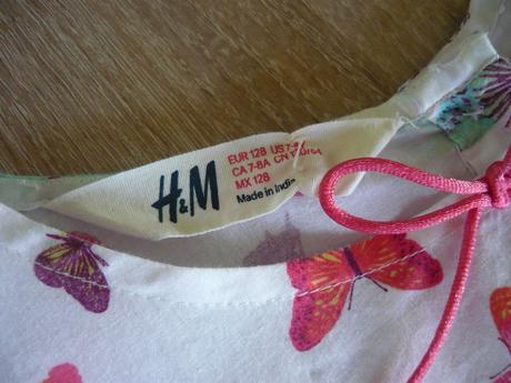 Šaty - motýlik, h&m,128