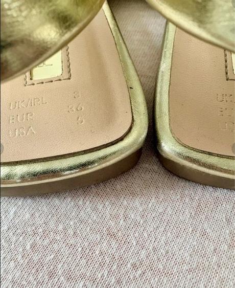 Zlaté slingback balerínky, primark,36