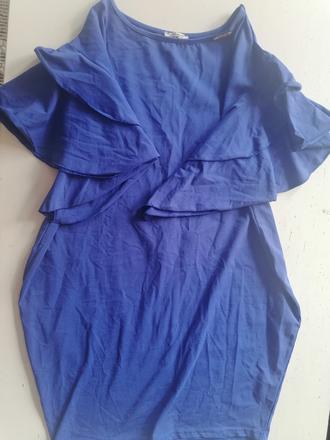 Šaty m/l bavlna slivkovo modrá, l