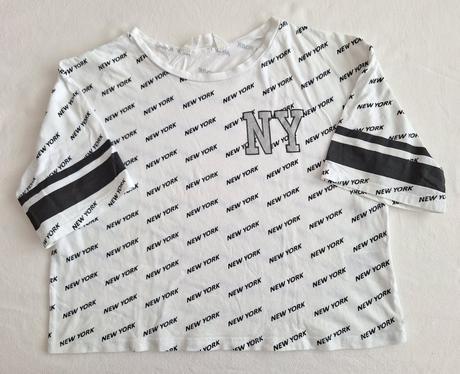 Tričko biele s potlačou, h&m,158