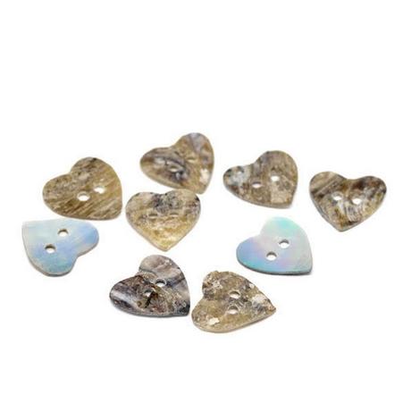 Gombík srdiečko 15 mm, 