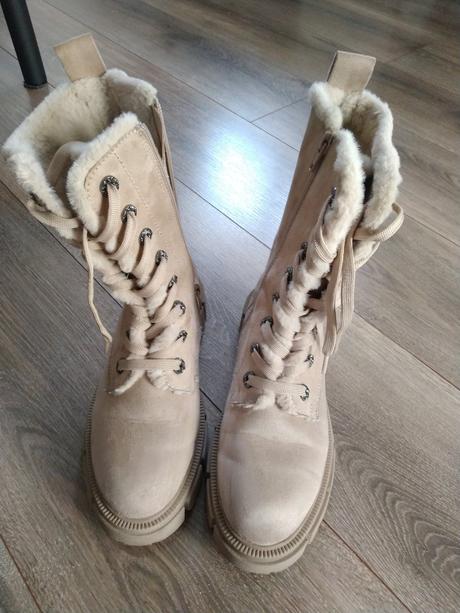 Semišové čižmy zateplené, deichmann,37