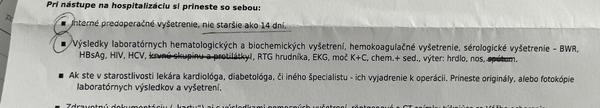Potrebujem pred operáciou interné vyšetrenie?
