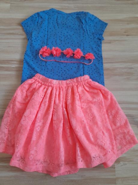 Sukňa + tričko + čelenka, pepco,122