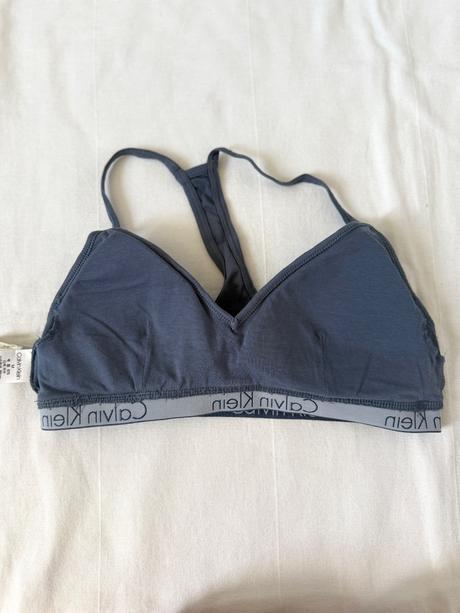 Športová podprsenka calvin klein, sivo-modrá, calvin klein,m
