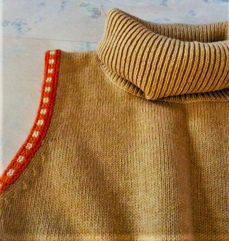 Vlnený rolák bez rukávov, kenvelo,l