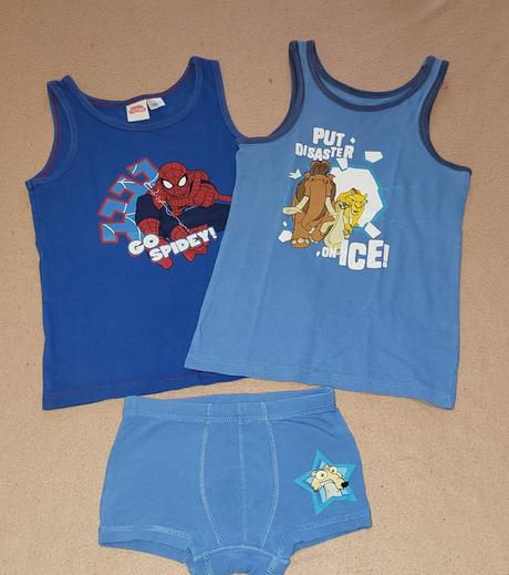 2x tielko, boxerky velk. 110/116, lupilu,110