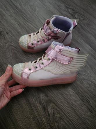 Svietiace skechers wings pink, skechers,31