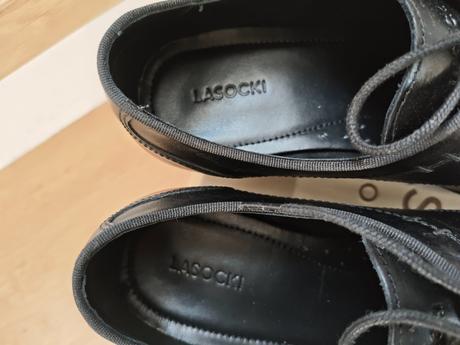 Čierne kožené topánky, lasocki,38