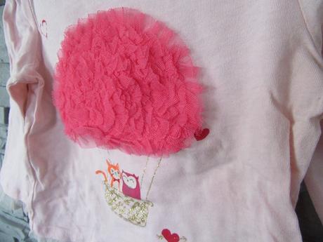 Tričko lietajúci balón so sovičkou a mačičkou, gap,74