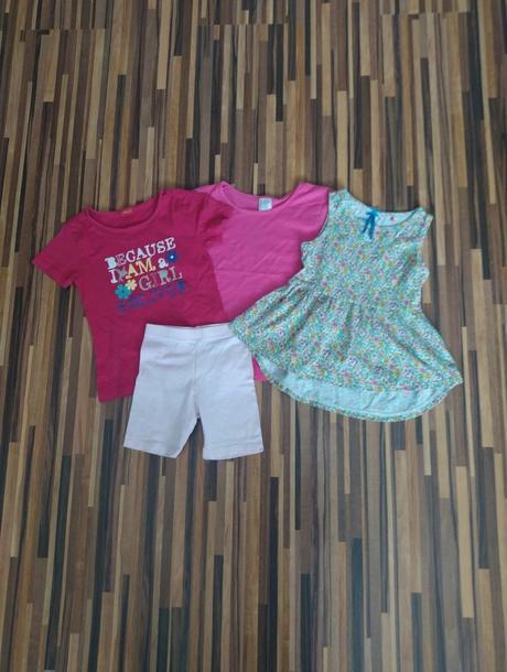 3x tricko + kratasy, next,98