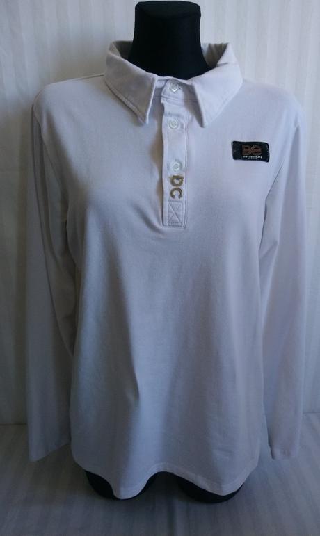 Biely elastický top so zapínaním, disco & crfate, xl