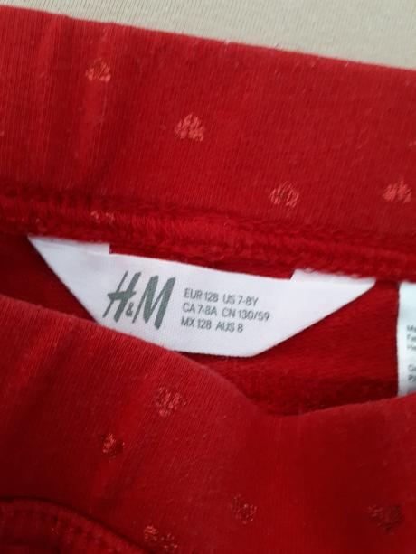 Legíny teplejšie hm červené, h&m,128
