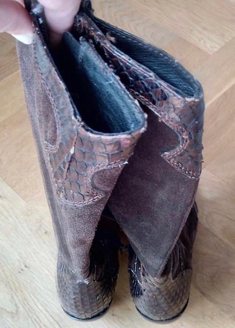 Hnedé kožené čižmy bruno premi 37, 37