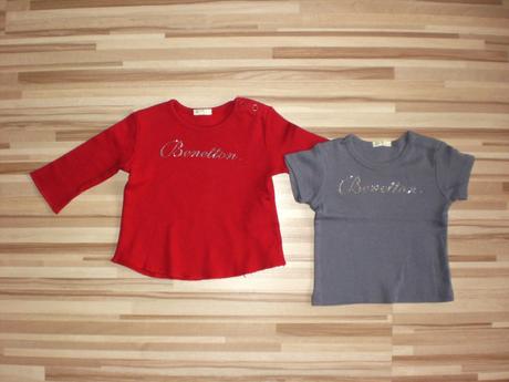 2 tričká benetton 56/62, benetton,56