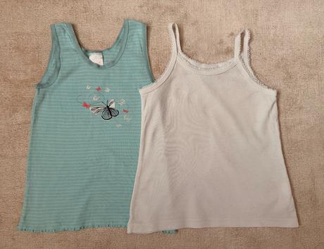 Set 2x dievčenské tielko vel. 104 (pusblu, zara), zara,104