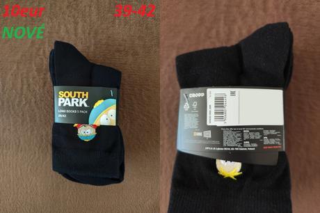 Ponožky dlhé south park čierne, 39 / 42