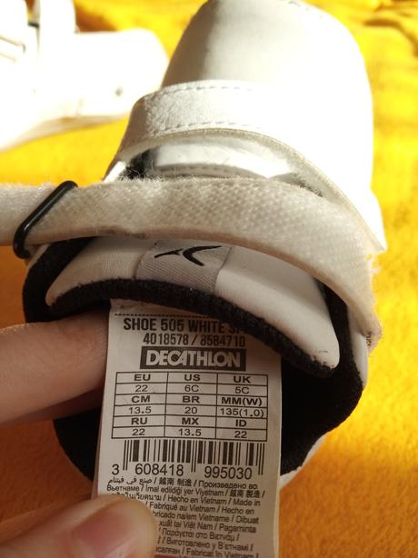 Biele topánočky, decathlon,22