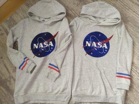 2x predĺžené mikiny nasa, 158