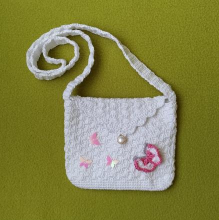 Dievčenská háčkovaná kabelka, 
