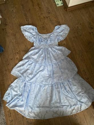 Volánové princeznovské spoločenské šaty, xl