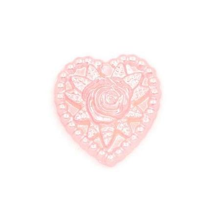 Ozdobné srdiečka 18x17 mm neónkovo ružové, 