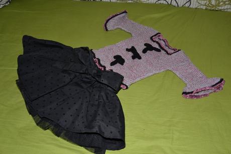 Jedinecny lurexovy pulovrik s 3/4 rukavmi na 1-2r., 92