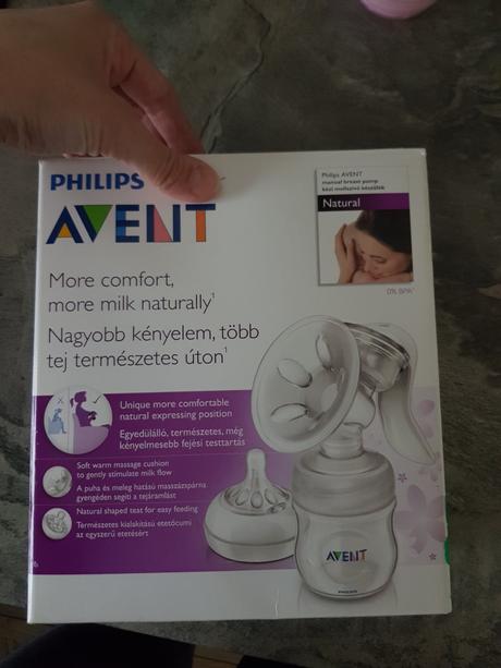 Ručna odsavačka mlieka avent + sačky na mliečko, 