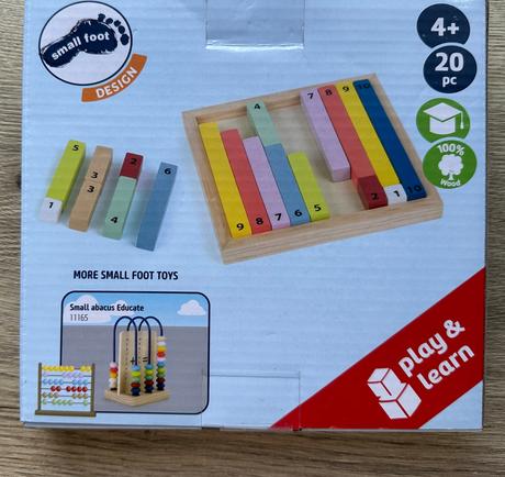 Drevená vzdelávacia hračka small foot číselné kock,