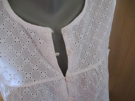 Biela madeirová blúzka, h&m,m