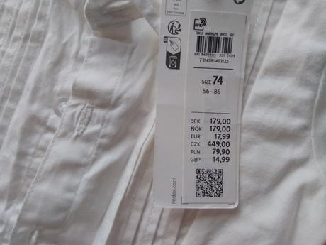 Body elegantné, dlhý rukáv, lindex,74 / 80