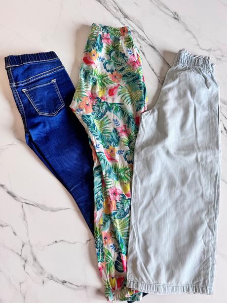 Trio letných dievčenskych nohavic 116-122, h&m,122