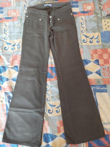Khaki nohavice, velkost 36, bedrove, zvonove, 36