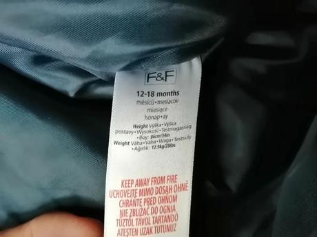 Zimný overal veľ. 86, f&f,86