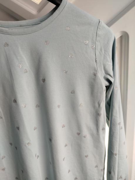 Tričko so srdiečkami 134/140, h&m,134