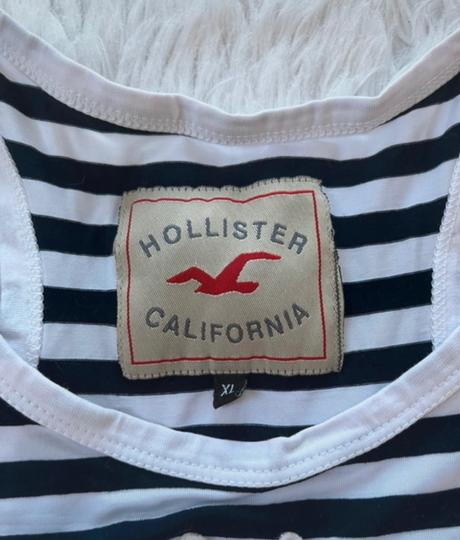 Hollister crop top tričko pásiky, hollister,m
