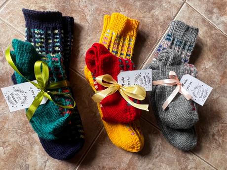 Ručne štrikované ponožky, 