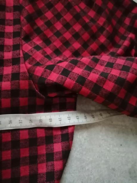 Červené kockované šaty, vl, l