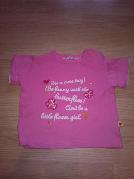 Tricko ruzove s napisom, berti,80