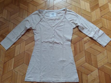 Krémové tričko., h&m,xs