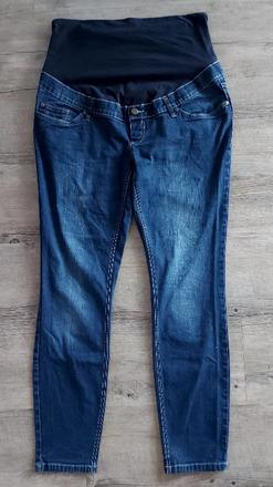 Tmavomodré tehotenské rifle, bonprix,42