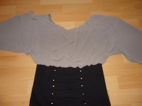 Hnedo cierne tricko - top, s