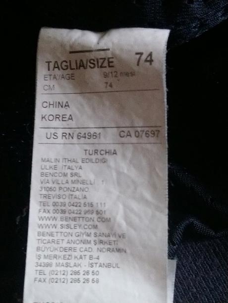 Prechodná tmavo modrá bundička, benetton, 68-74 cm, benetton,74