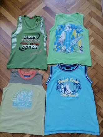 4x tričko - 116-128-spolu 2e, 116