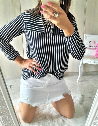 Pásikovo modro-biela blúzka-l, l