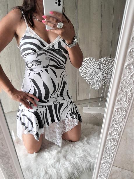 Čierno biele šaty-s, s