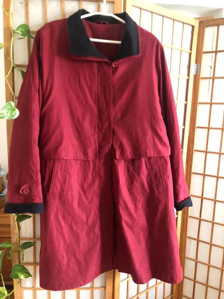 Bordový zimný kabát/ bordový dámsky kabát, zara,46